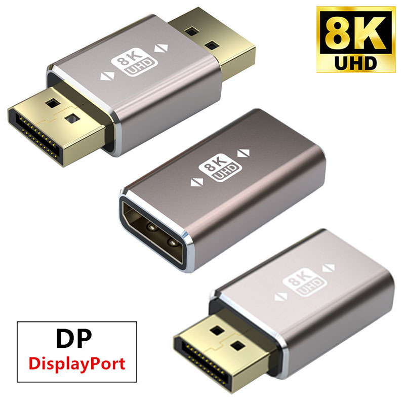 Straight DisplayPort Male to Female Adapter Connector 8K DP Male Female Connector Adaptor DisplayPort Female to Female Adaptor