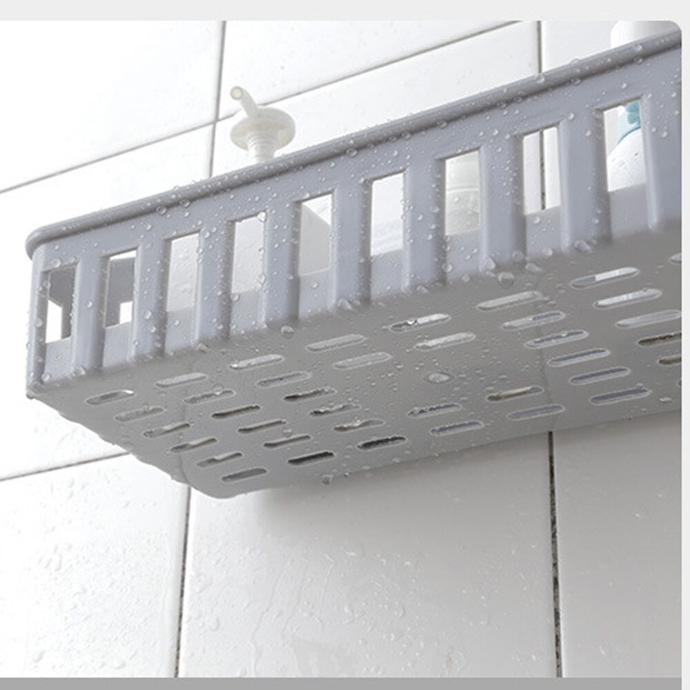 #55Kitchen Bathroom Storage Shelf Hanging Rack Corner Basket Holder Organizer Wall-mounted Storage Basket Household Organization