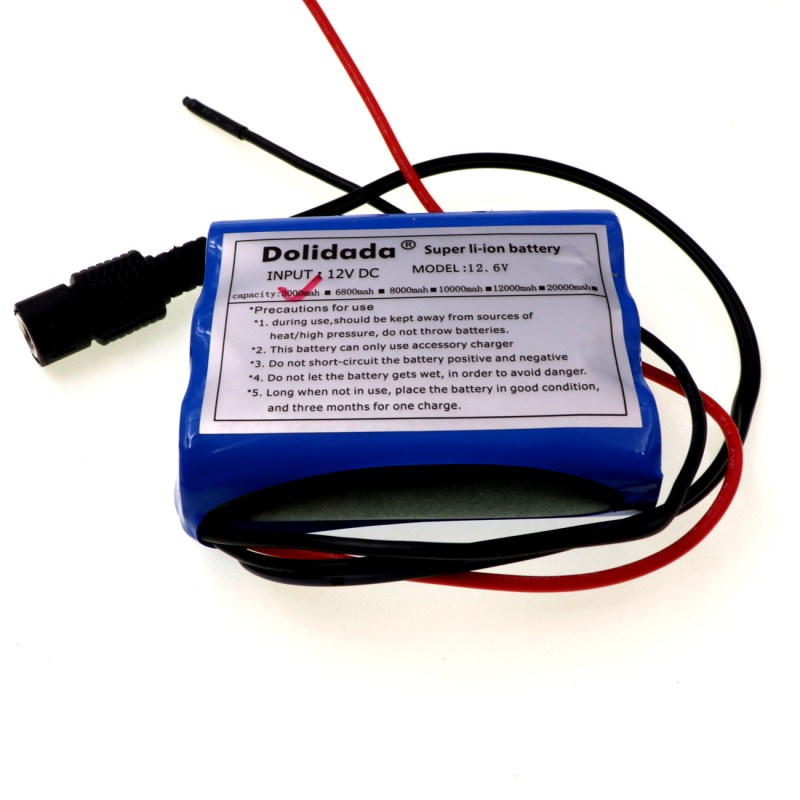 2022 12 V 3000 mAh 18650 Li-ion Rechargeable battery Pack for CCTV Camera 3A Batteries+ 12.6V 1A Charger+Free shopping