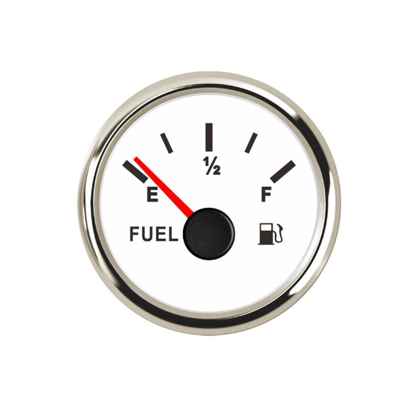 Universal 52MM Waterproof Pointer Fuel Level Gauge meter for Car Truck Yacht Boat Fuel oil Gauges red tank indicator 12V 24V: WS 0-190 ohm