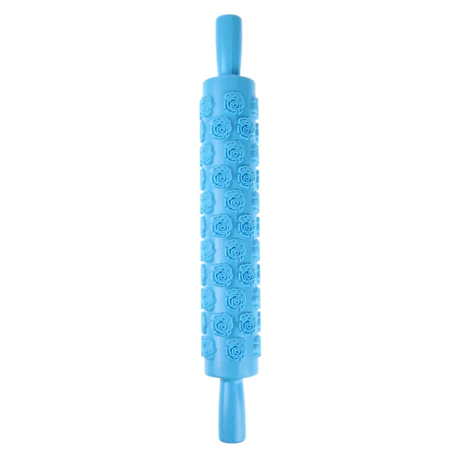 Kakdekoration med präglade kavel texturerad non-stick fondant bakverk glasyr lera degrulle köksredskap bakning: Brun