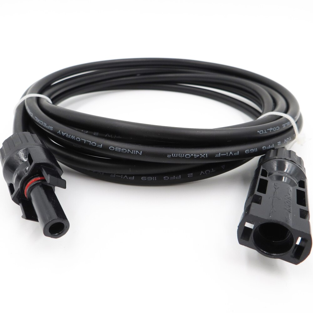 PV 1/2/3/5/10m 10AWG 12AWG 14AWG Solar panel Extension Cable series connect pv panel Wire Connector 2.5mm2 4mm2 6mm2