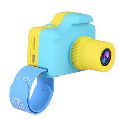 1.77 tommer 16mp 1080p mini lsr cam digitalkamera til børn baby sød tegneserie multifunktions legetøjskamera børn fødselsdag bedste: Blå