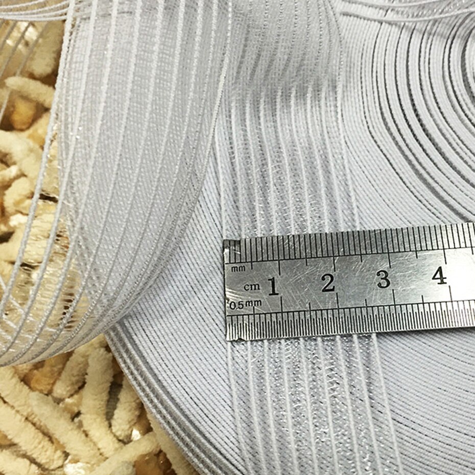 White Black 5 Meters Mesh Elastic Band 25mm 40mm DIY Clothing Rubber Band Sewing Accessories bandas elasticas elastico
