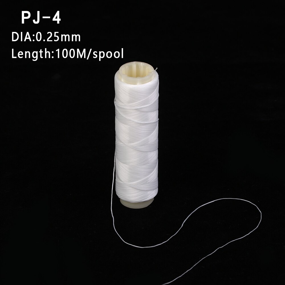 1PC High Tensile PE Nylon Fishing Line Elastic Thread Spool Invisible Wire Polyester Bait String Monofilament Strong Rope Cord: 100M PJ-4