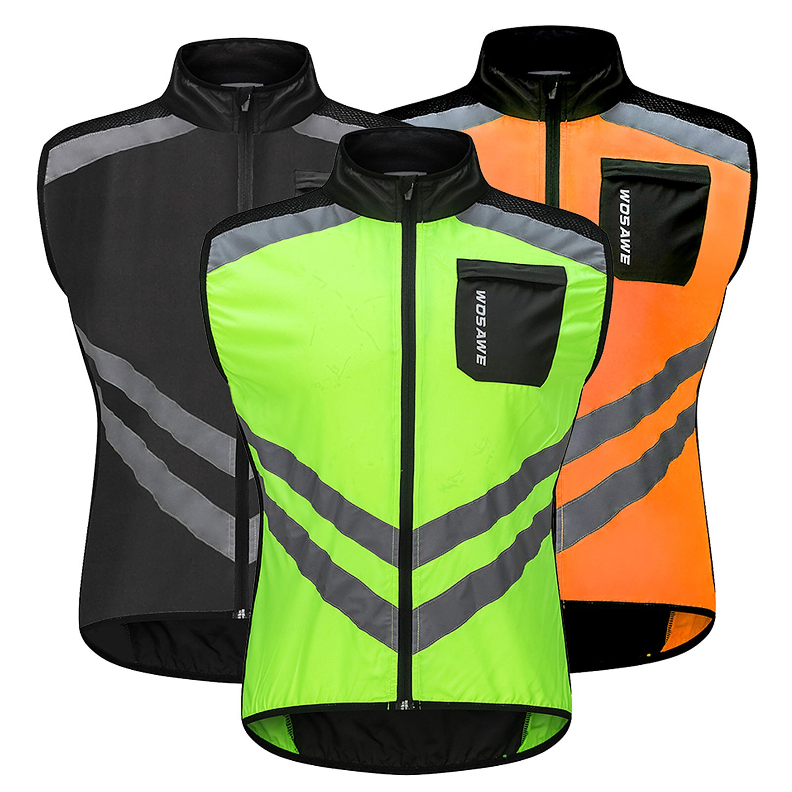 Mannen Fietsen Vest Opvouwbare Reflecterende Snel Droog Ademend Winddicht Sport Fiets Vest Riding Running Jogging Wandelen Wind Jas