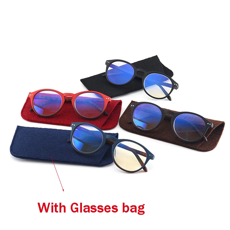 Iboode Anti Blue Ray Leesbril Vrouwen Retro Antifatigue Lezen Computer Eyewear Mannen Met Zak + 1.0 1.5 2.0 2.5 3.0 3.5 4.0