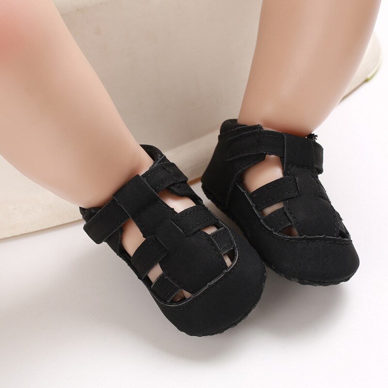 Sommer baby takrenne sandaler lerret baby sko stjerne myk såle krybbe joggesko sandaler sko baby sko 0-18m