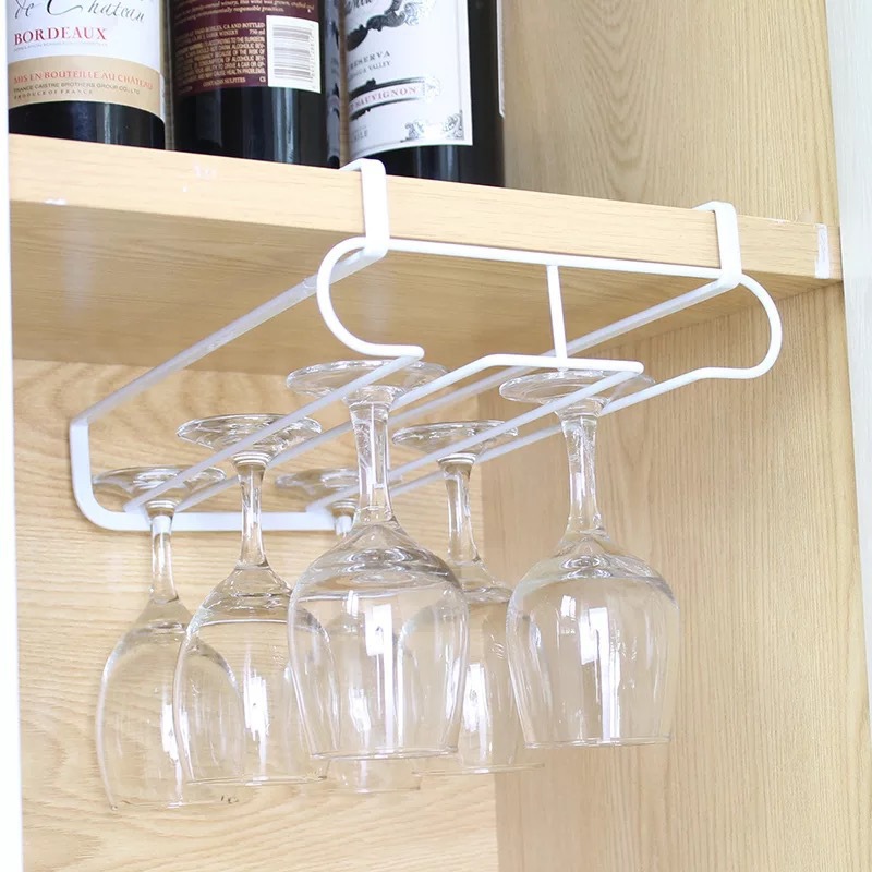 Porte-verres à vin Double en métal, étagère pour cuisine, Bar, rangement mural, rangement support de verre