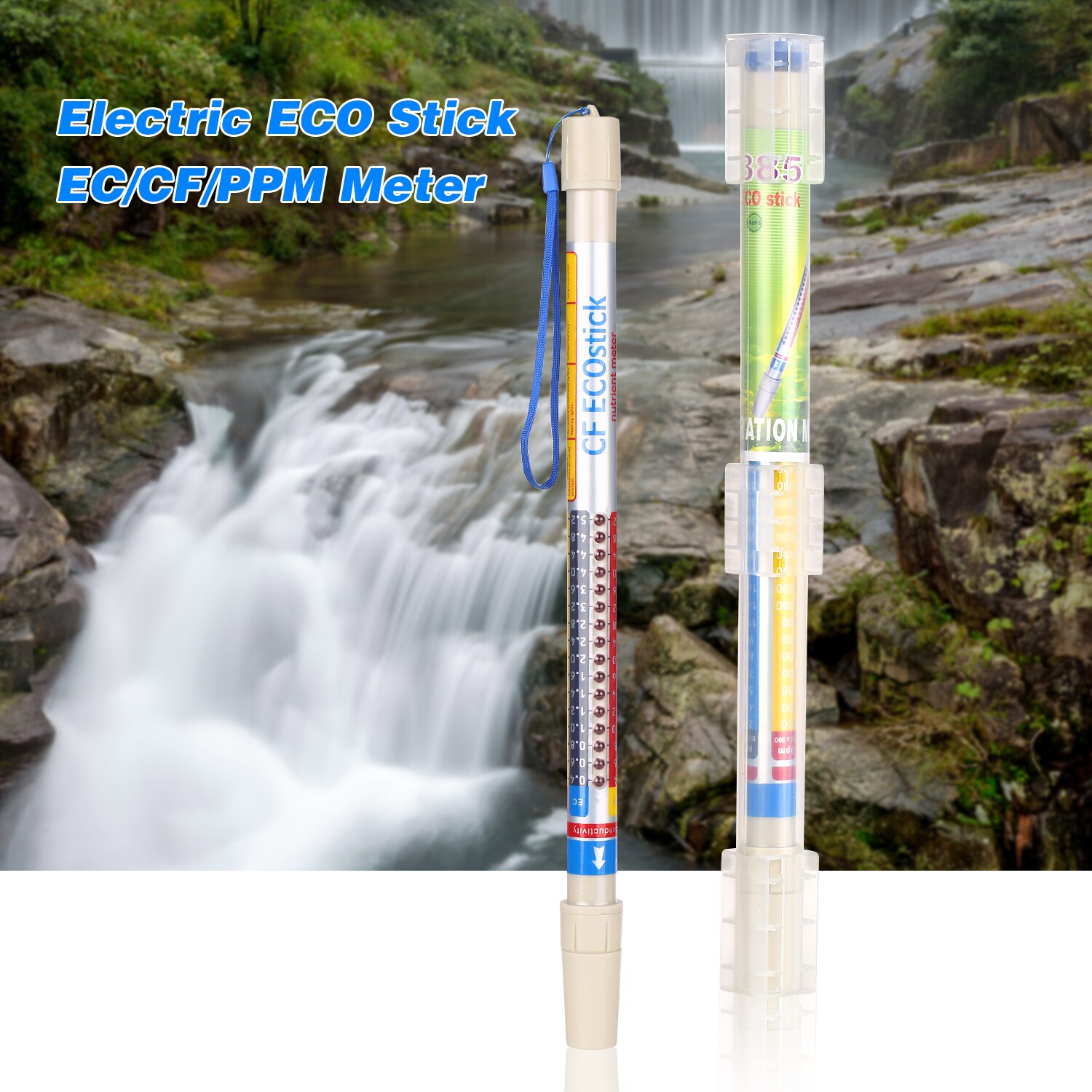 Electric ECO Stick EC/CF/PPM Meter Two-in-one Water Tester Nutrition Analysis Conductivity Tester Nutrition Stick for pool Lake