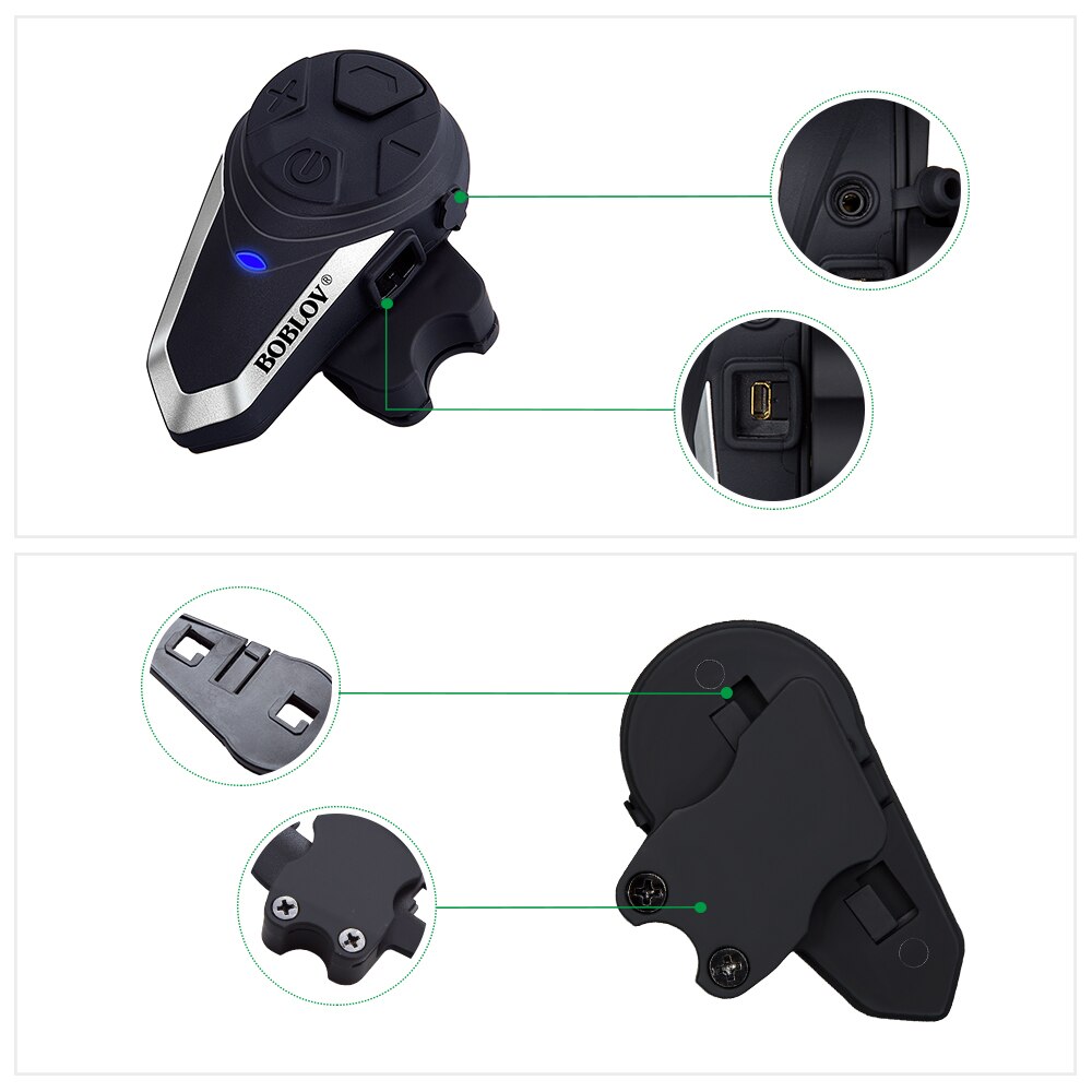Outdoor BT-S3 Motorcycle Helmet Intercoms 3 Rider Moto Interphone Helmet Intercom Wireless Bluetooth Headset Waterproof FM MP3