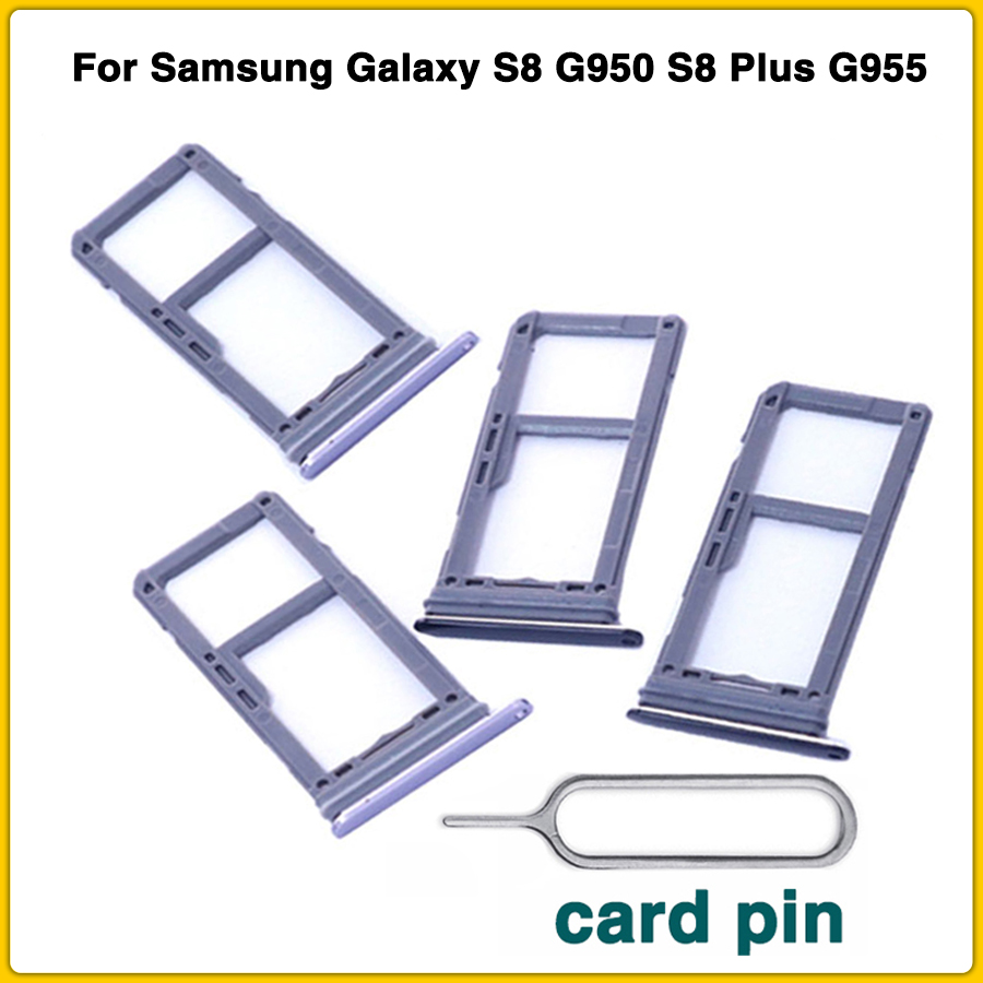 NUOVO S8 Vassoio di SIM Adattatore Del Supporto per Samsung Galaxy S8 G950 S8 Più G955 SIM della carta Doppia/Singola + pin della carta