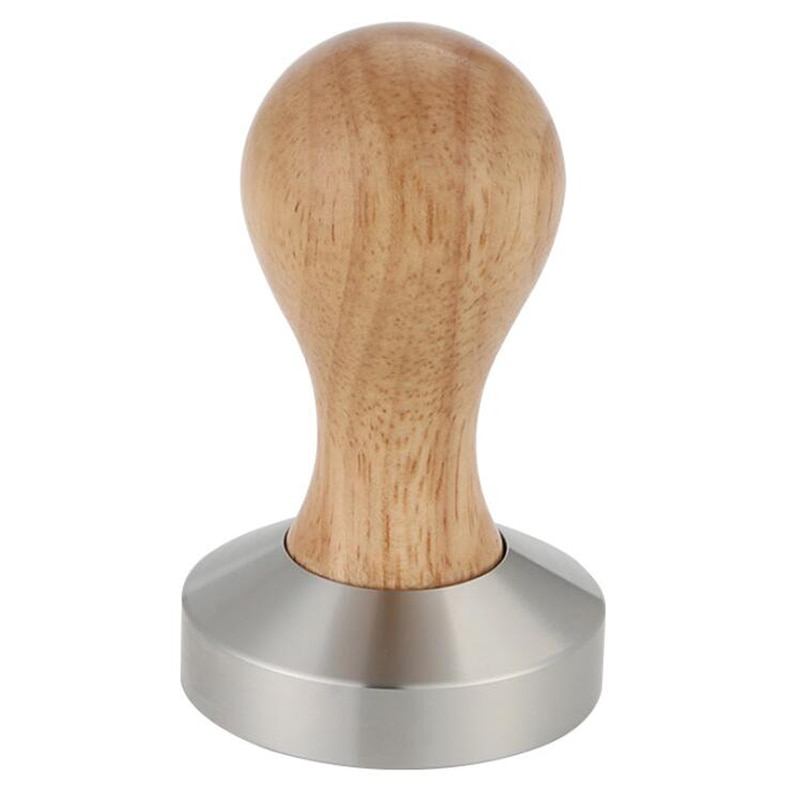 NOTSEK Koffie Tamper 51mm, Tamper Gereedschap met 13.6 kg Aandrukkracht en Geribbelde Basis, Espresso Tamper met Kalibreerd Veersysteem van Walnoothout voor Portafilter 51mm