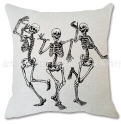 Couvertures d'oreiller d'halloween, couvertures décoratives de coussin de jet d'impression de fantôme de citrouille de crâne heureux pour le Décor de lit de Sofa de Sofa: 12