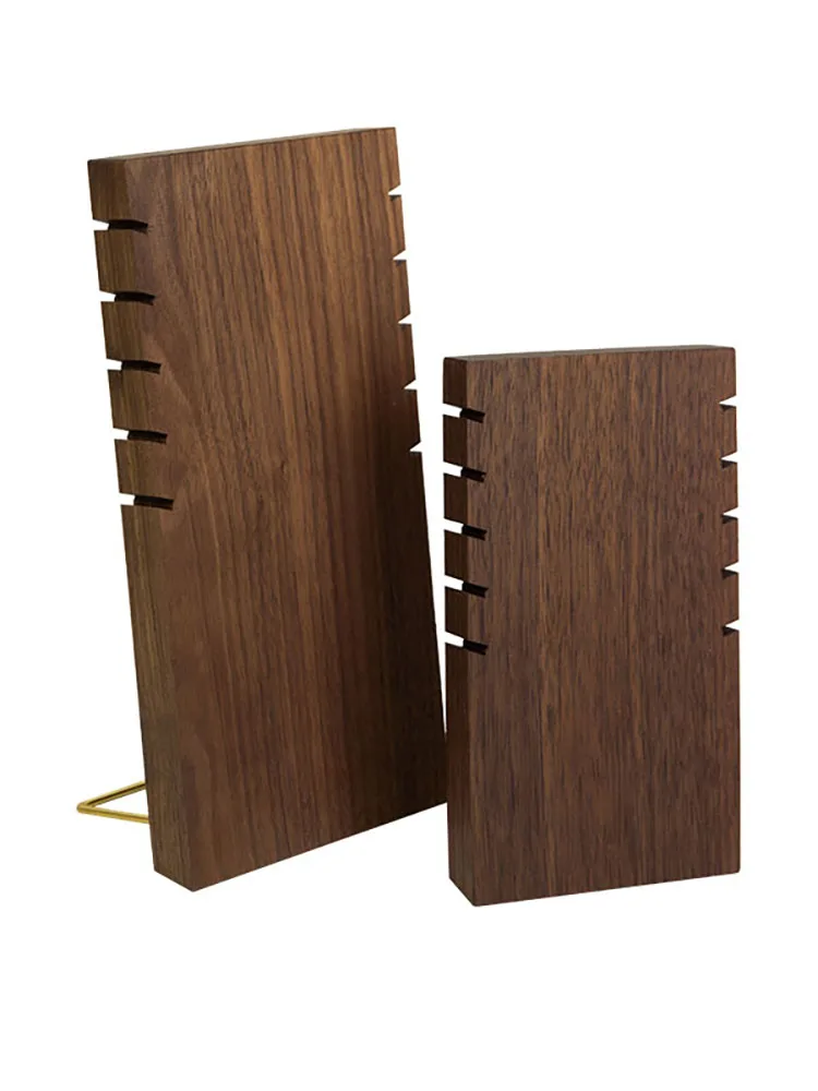 Walnut Jewelry Display Stand Necklace Display Stand Wooden Multiple Pendants Easel Showcase Display Holder for Necklaces