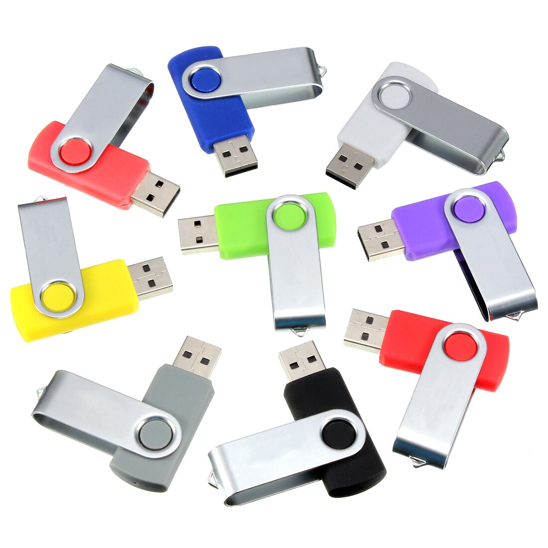2gb drejelig usb 2.0 flash -hukommelse tommelfingerstik opbevaringsdrev pen -drev