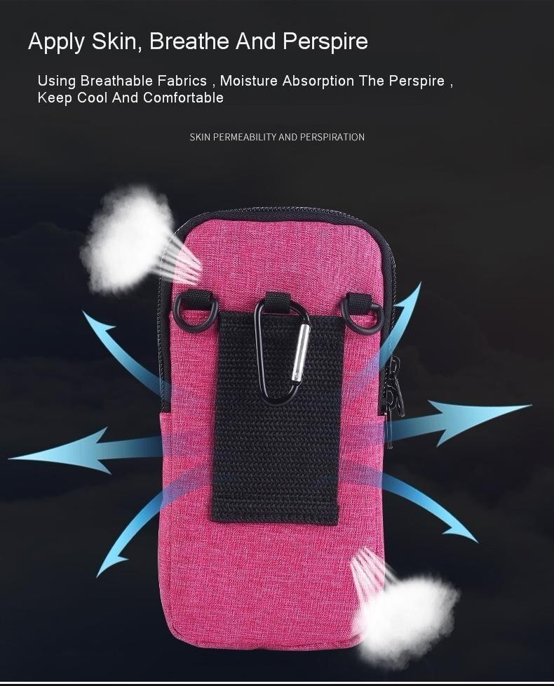 Małe męskie damskie torby gimnastyczne dla kobiety na rękę Crossbody torebka nadgarstek ramię zespół pas talia telefon portfel Obudowa torba na ramię dla Iphone