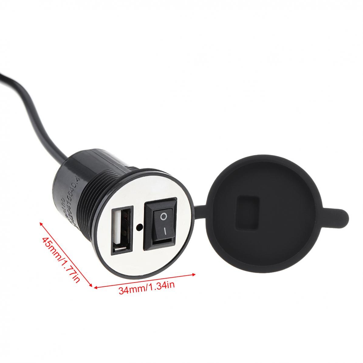 Motorfiets Laders 12V Usb Motorcycle Socket Plug Waterdichte Schakelaar Telefoon Oplader Adapter