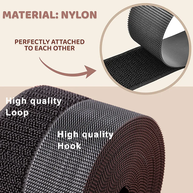1 M/Pairs Naaien Klittenband Tape Strips Niet-klevende Sluiting Tape Stof Nylon Sticky Strips Voor Kleding DIY Ambachten 20-100mm