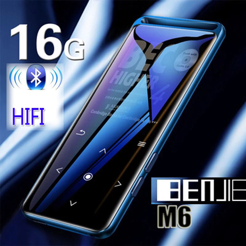 Reproductor MP3 con Bluetooth, 16GB, HiFi, Audio portátil, Radio FM