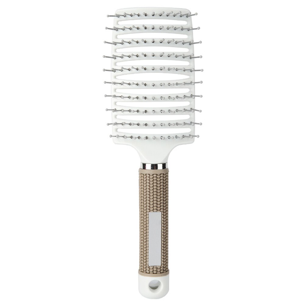 Salon Haarbürste Massager Haar Kamm Frauen Männer Friseur Styling Werkzeug Kopfhaut Tragbare Friseur Gebogene Locken Kamm: White
