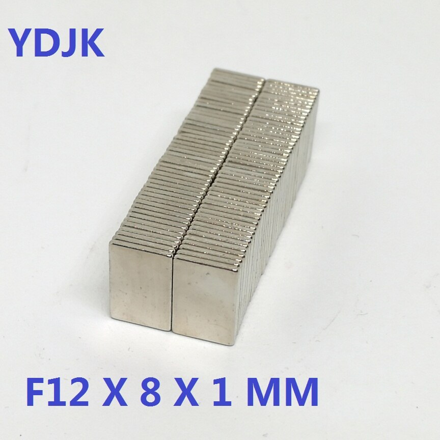10 20 50 100 Stks/partij Magneet 12X8X1 N35 Neodymium Magneten 12*8*1 Ndfeb magneet 12 x 8 x 1