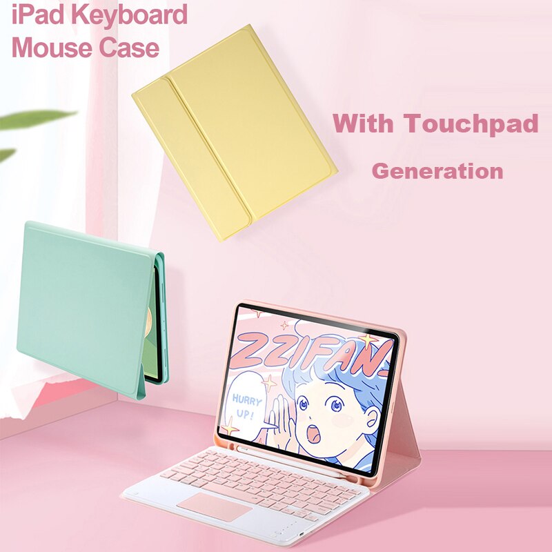 Generatie Magic Bluetooth Toetsenbord Met Touchpad Tablet Case Voor Apple Ipad Air Pro 10.5 10.2 Doek Lederen Tab Case