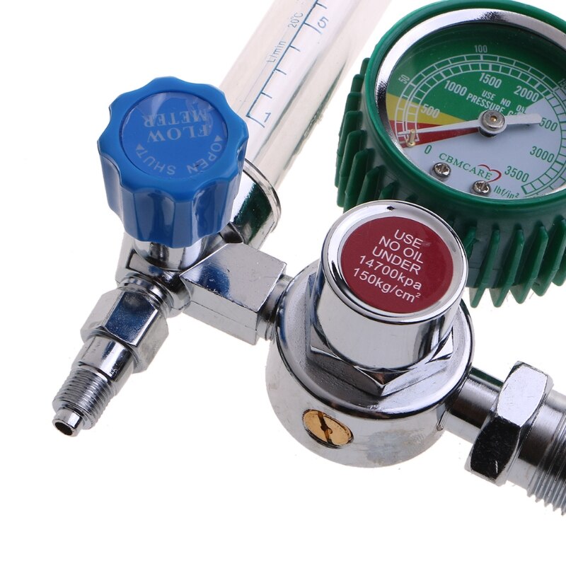 Oxygen Regulator O2 Pressure Reducer with G-5/8 Male Thread Compatible with Inhalator Pressure Reducing Val-ve Inhalator