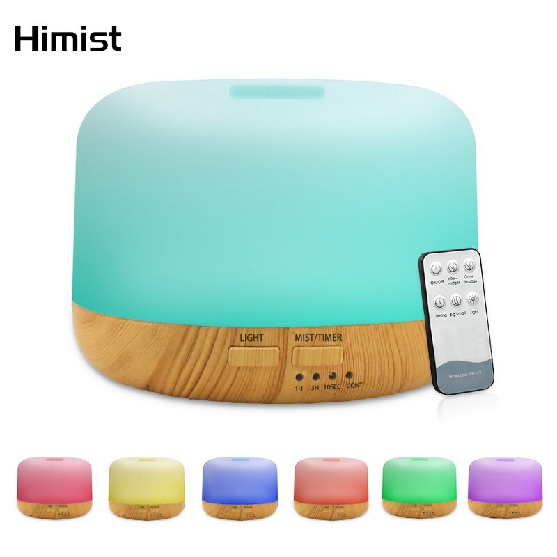 300ML Aromatherapy Humidifier Essential Oil Diffuser with Remote Control Colorful LED Mood Lamp Ultrasonic Air Aroma Humidifier