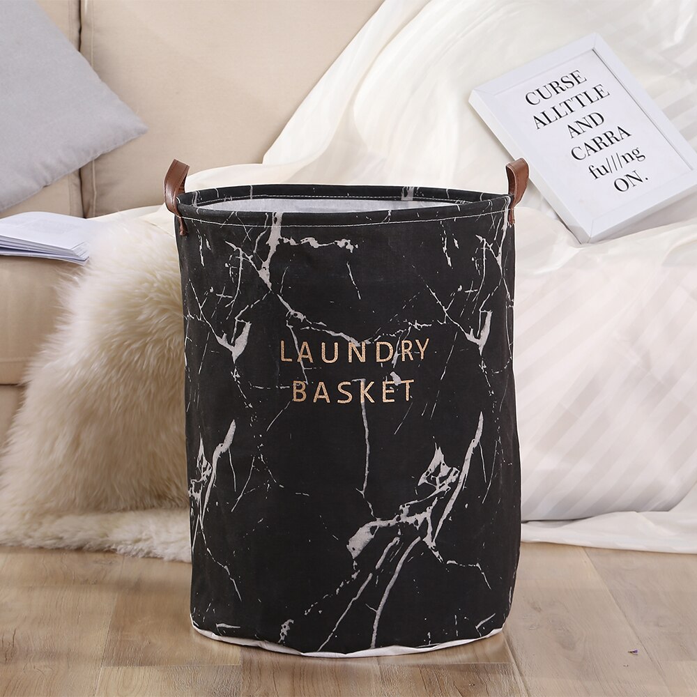 1pc Cotton And Linen Dust Collecting Bucket Hamper Washing Toy Dirty Clothes Storage Organizer Laundry Baskets Bin 35x45cm