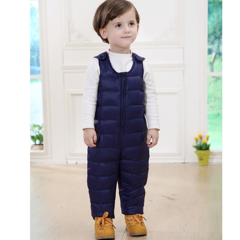 Kinderen Eendendons Winter Broek Jongens Warme Broek Voor Meisjes Down Strap Broek Bib Broek Unisex Kinderen Overalls