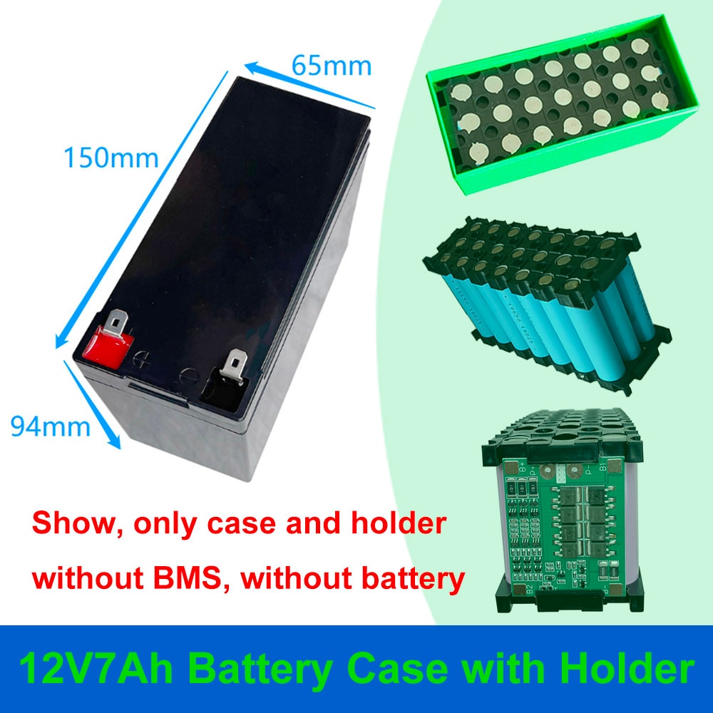 12V7Ah Battery Case Replace Lead Acid for 21PCS 18650 Cells Box DIY 12V 7Ah 3S7P 4S5P 3x7 Holder Solar System Energy Storage