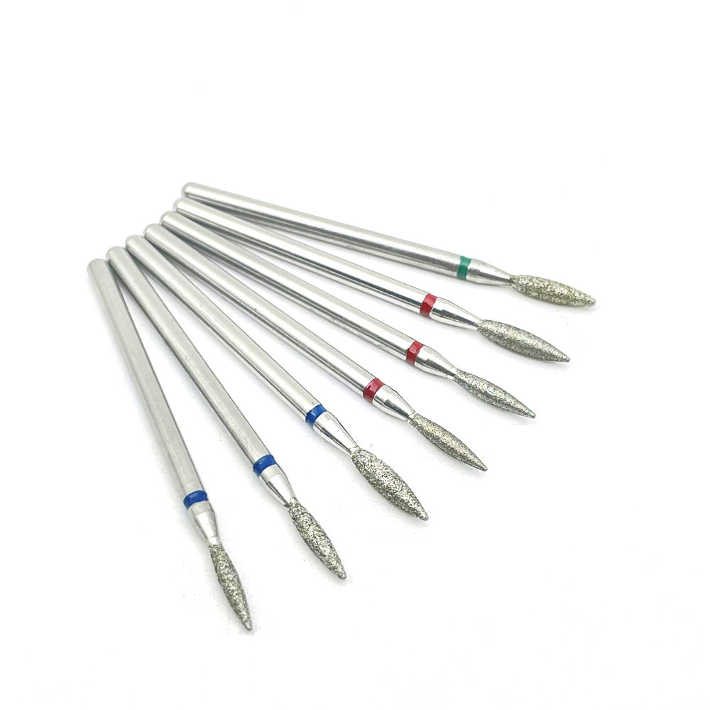 7 stücke Diamant Schleifen Bur Bohrer Sets Dental Schleifen Dental Diamant Polieren Bohrer 2,35mm Shankk: 09