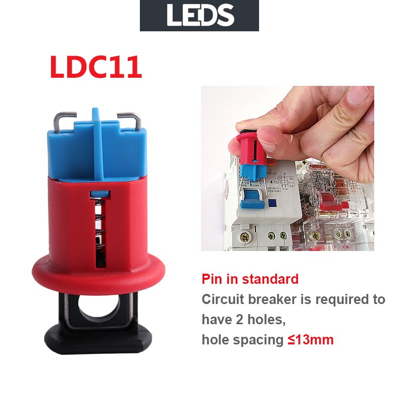 Circuit Breaker Lock Miniature Electrical Air Breaker Switch Handle Lockout MCB Isolation Lock Off LOTO Pinout LDC1: LDC11