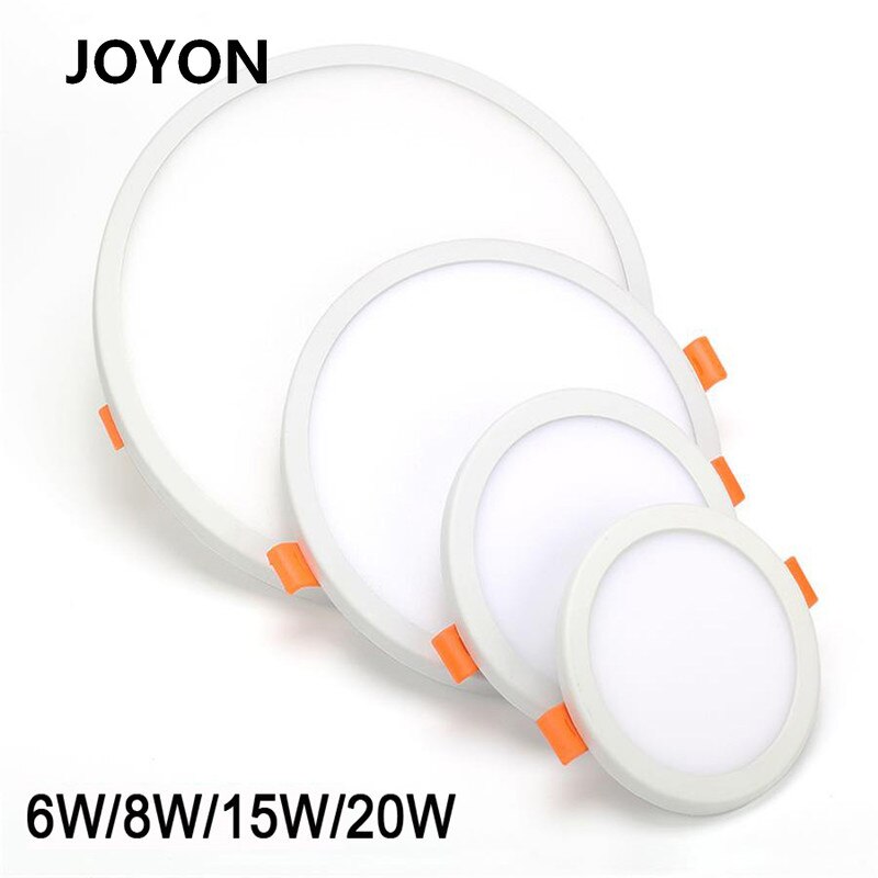 Ultra cienki Downlight 6W 8W 15W 20W Led sufitowe wpuszczane Led reflektor Slim okrągły/kwadratowy Panel światła z bezpłatnym otworu do otwierania