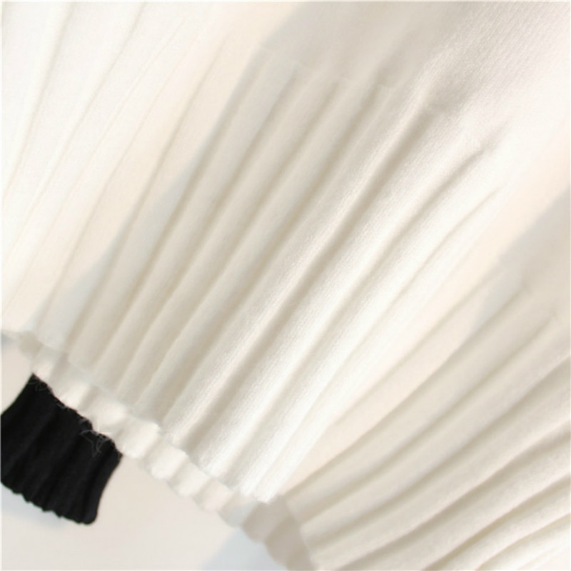 Sougen kvinner gensere høyhalset genser strikket fast hvit genser autumu vinter svart kvinner topper uformelt dameklær