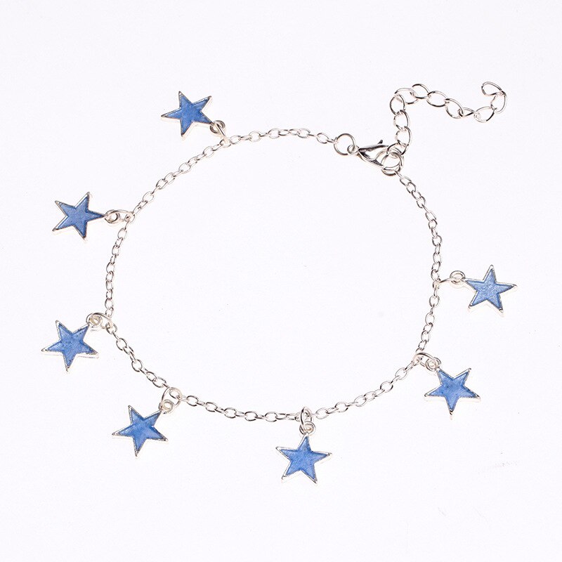 Vintage Lichtgevende Strand Enkelband Foot Chain Shell Hard Sieraden Charmante Glow In The Dark Hart Enkelbandje