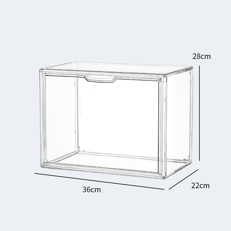 Desktop book organizer gennemsigtig støvtæt magasin opbevaringsboks fortykket plast reol kontor indretning bogreol vitrine