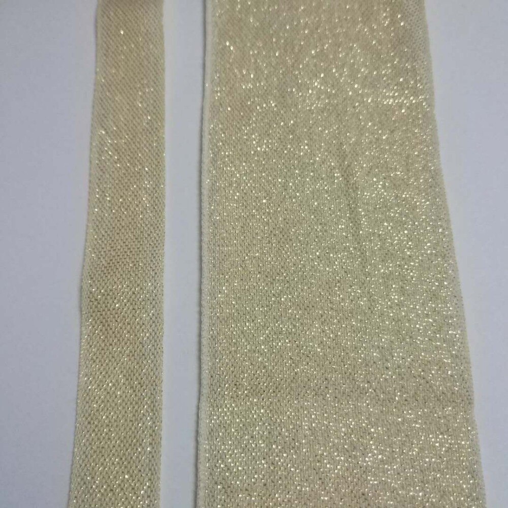 Ribbons very thin Woven Cotton Ribbon Translucent Webbing Gold Lurex Breathable Cotton Tape For Garment 3yards 7MM to 50MM Width