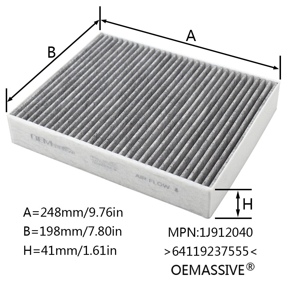 Bil ac kabineluftfilter til bmw 1 2 3 4 series  f20 f21 f23 f22 f87 f30 f35 f80 f34 f31 f33 f83 f32 f82 f36 m2 m3 m4 64119237555