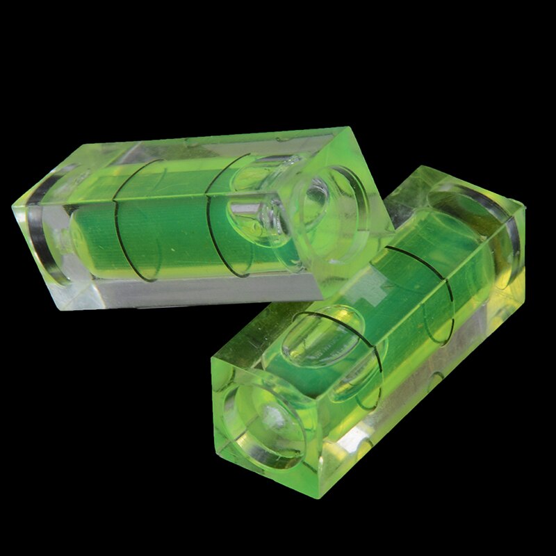 2 Piece 10*10*29 Mm Square Spirit Level Bubble With Magnetic Stripe