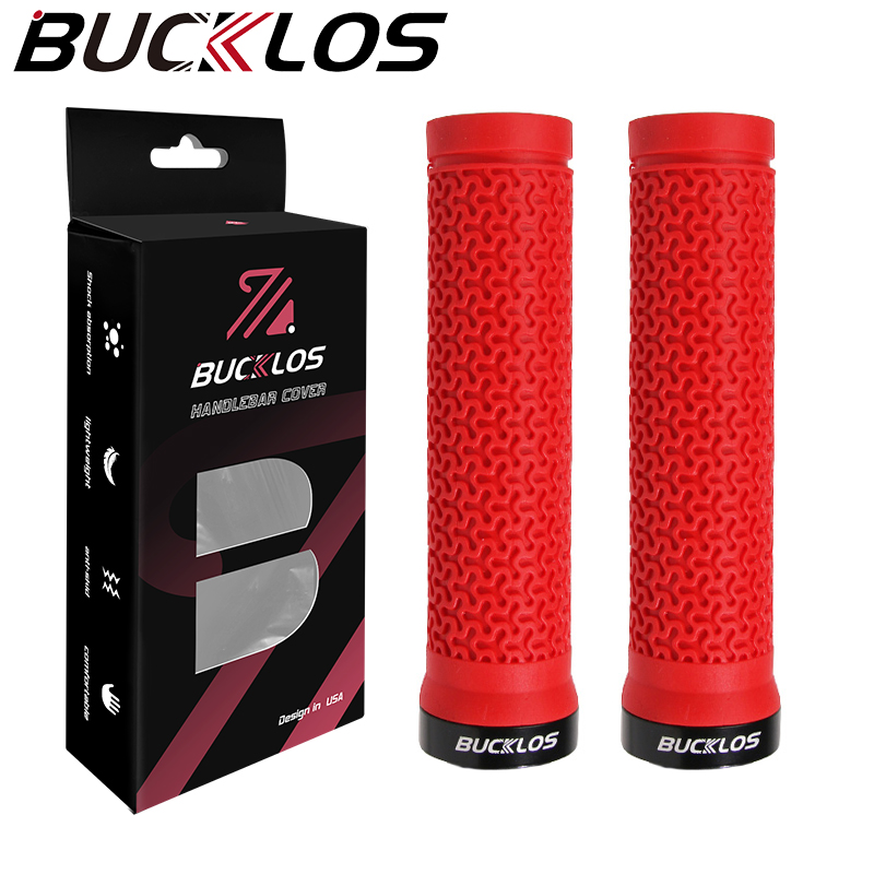 BUCKLOS Bicycle Handlebar Grips Lock on Bike Handle Damping Mountain Bike Grip Anti-slip MTB Cuffs Waterproof Bicycle Grip: Yellow