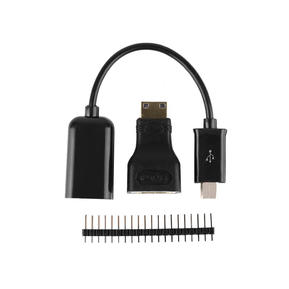 3 in 1 Mini HDMI naar HDMI Adapter + Micro USB + GPIO Header Kabels & Adapters voor Raspberry pi Nul Kit Micro USB Naar Usb-kabel