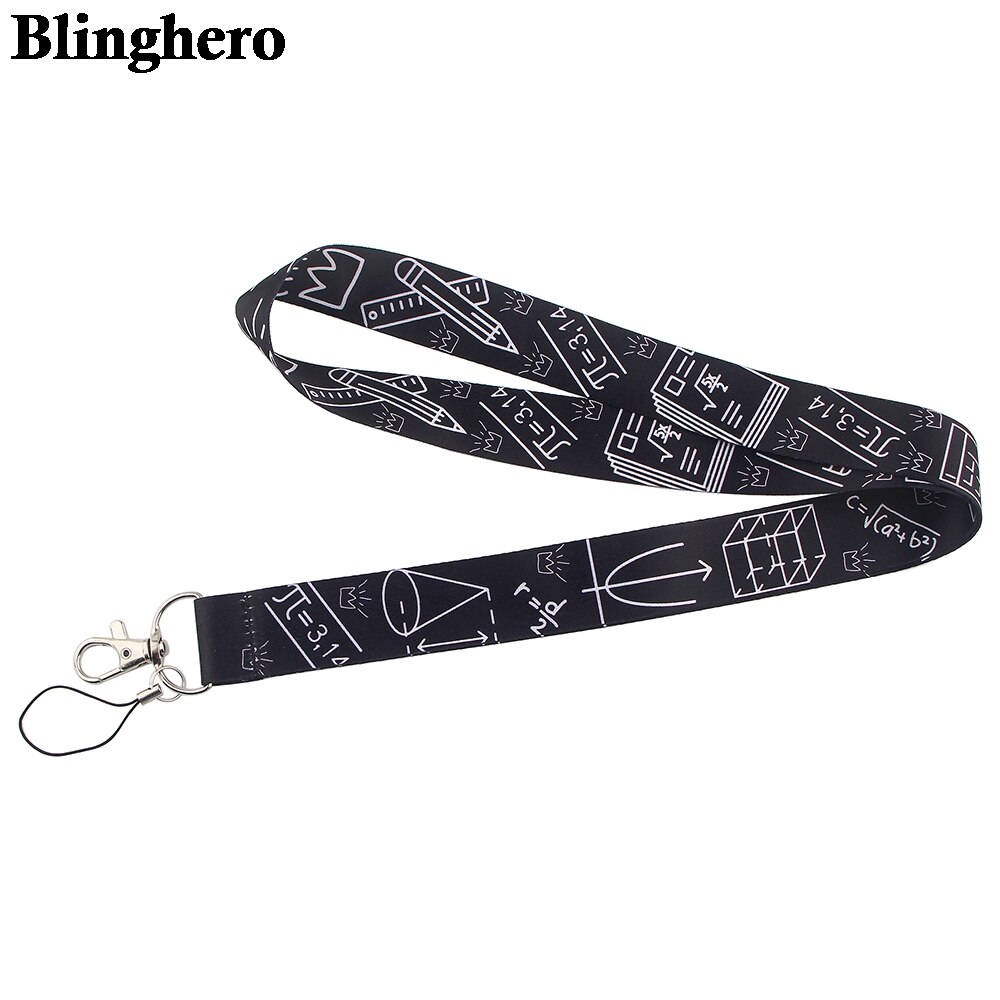 CB289 Geometrische Functie Wetenschap Lanyards Sleutelhanger Houder Identiteitskaart Paspoort Opknoping Touw Lariat Lanyard Sleutelhanger Math Lover
