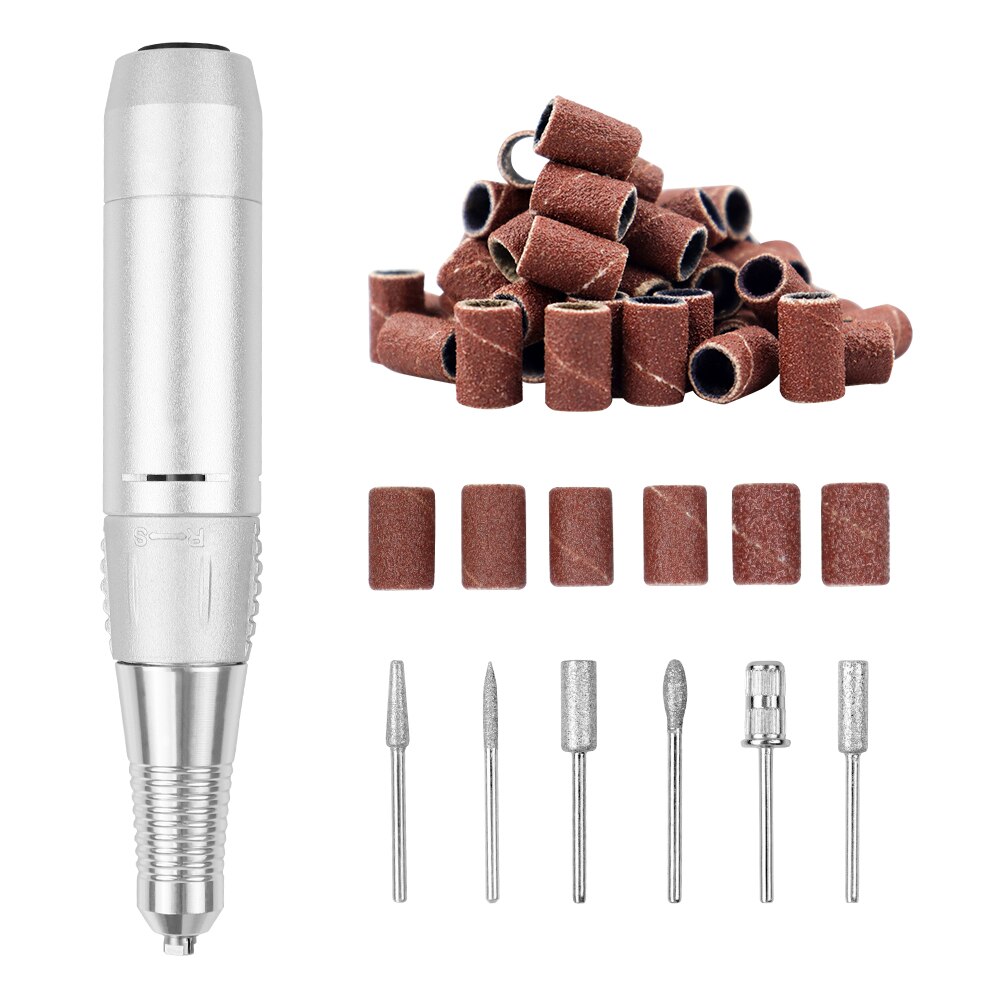 Micro motor para manicure, aparelho elétrico portátil para manicure, pedicure, 30000rpm, polimento, lixa de unha