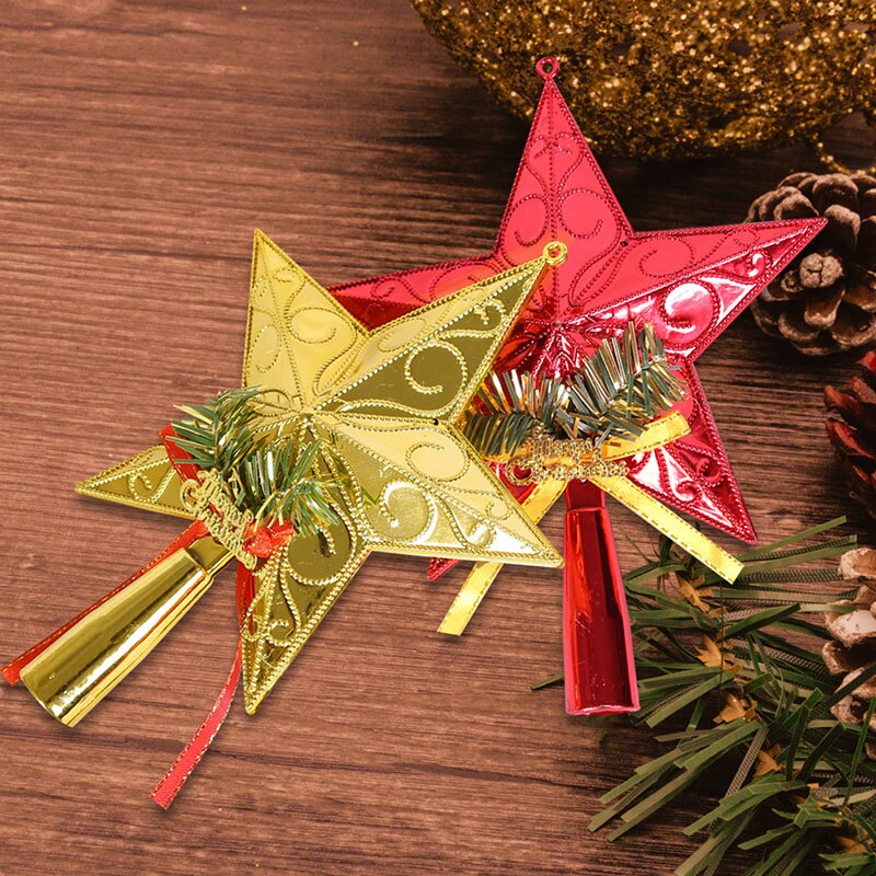 Kerstboom Top Ster Hanger Kerst Toppers Decoratie Xmas Ster Ornament Party Decor AUG889