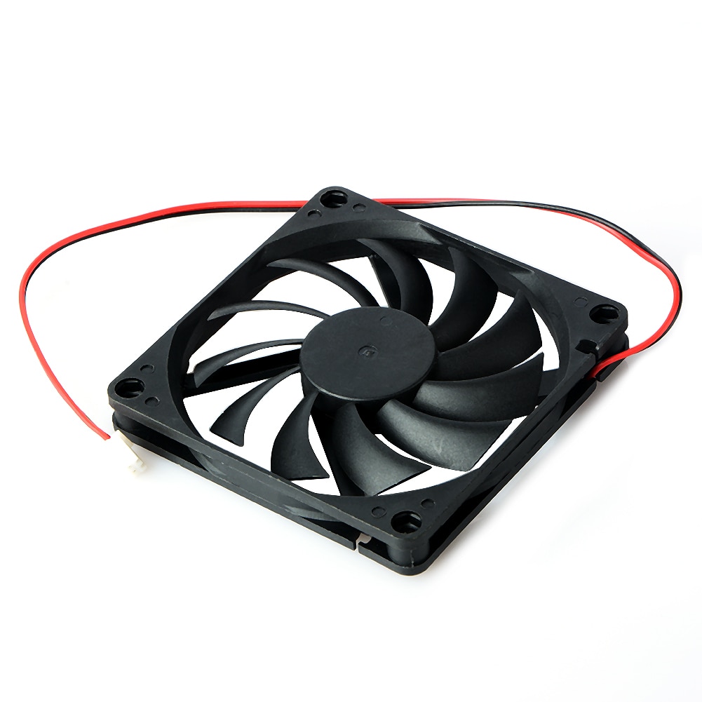1 stk 80mm 2 pin  dc 12 volt 2p stik køleblæser til computer kabinet cpu køler radiato 8010 dc aksial flow køler køler blæser