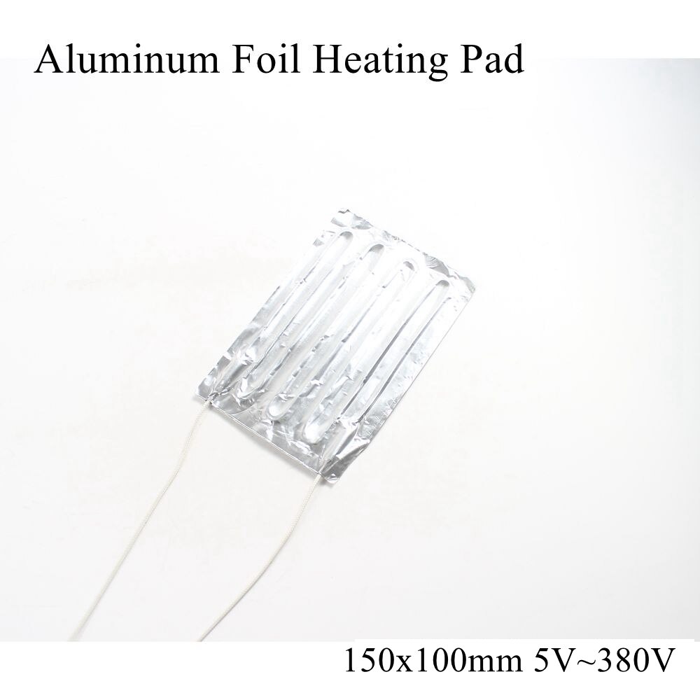 150X100 Millimetri 220V Foglio di Alluminio Rilievo di Riscaldamento di Calore in Gomma Zerbino Lettino Riscaldato Piastra di Riscaldamento di auto-Adesivo flessibile Impermeabile 3D Stampante