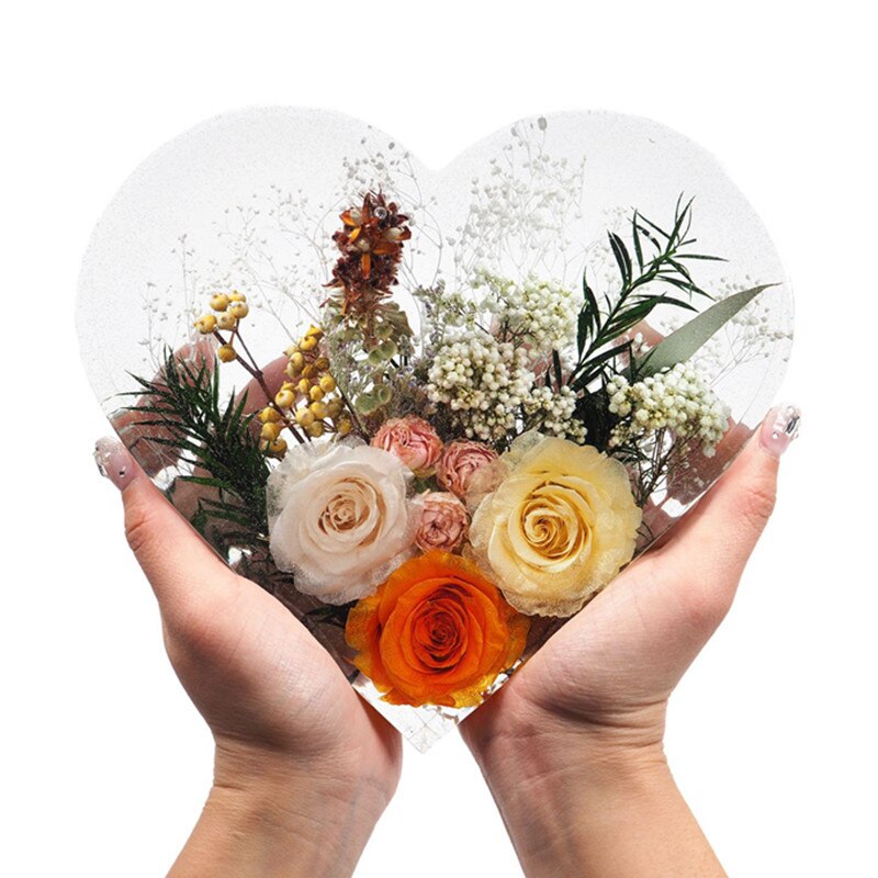 Geometry Large Cube Specimen Love Round Rectangle Mirror Silicone Mold DIY Crystal Epoxy Resin Mold
