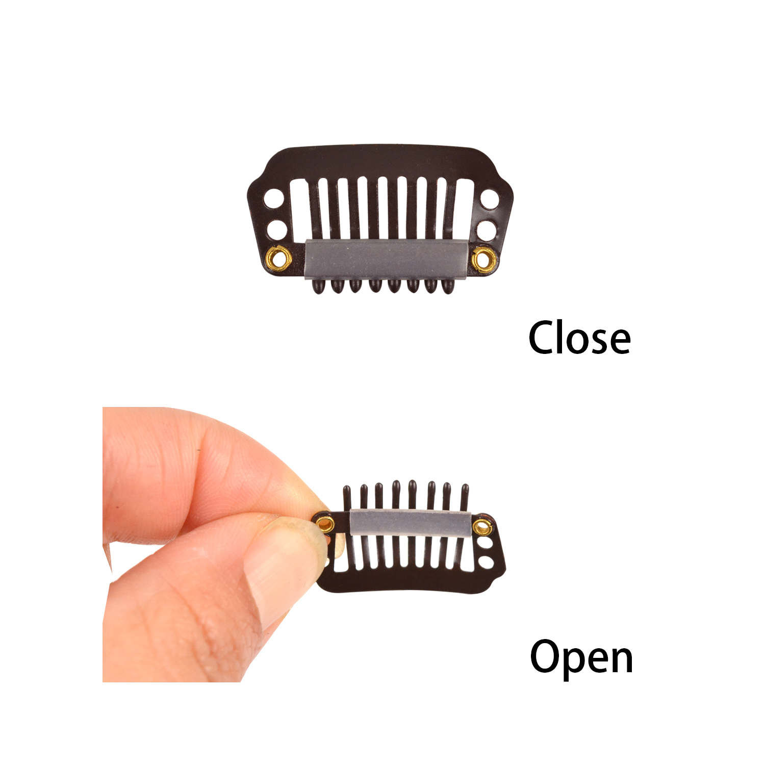 50 stk. hårklips for extensions, 28mm parykkklips for menneskehår, pannelugg, tilbehør til hårextensions, verktøy